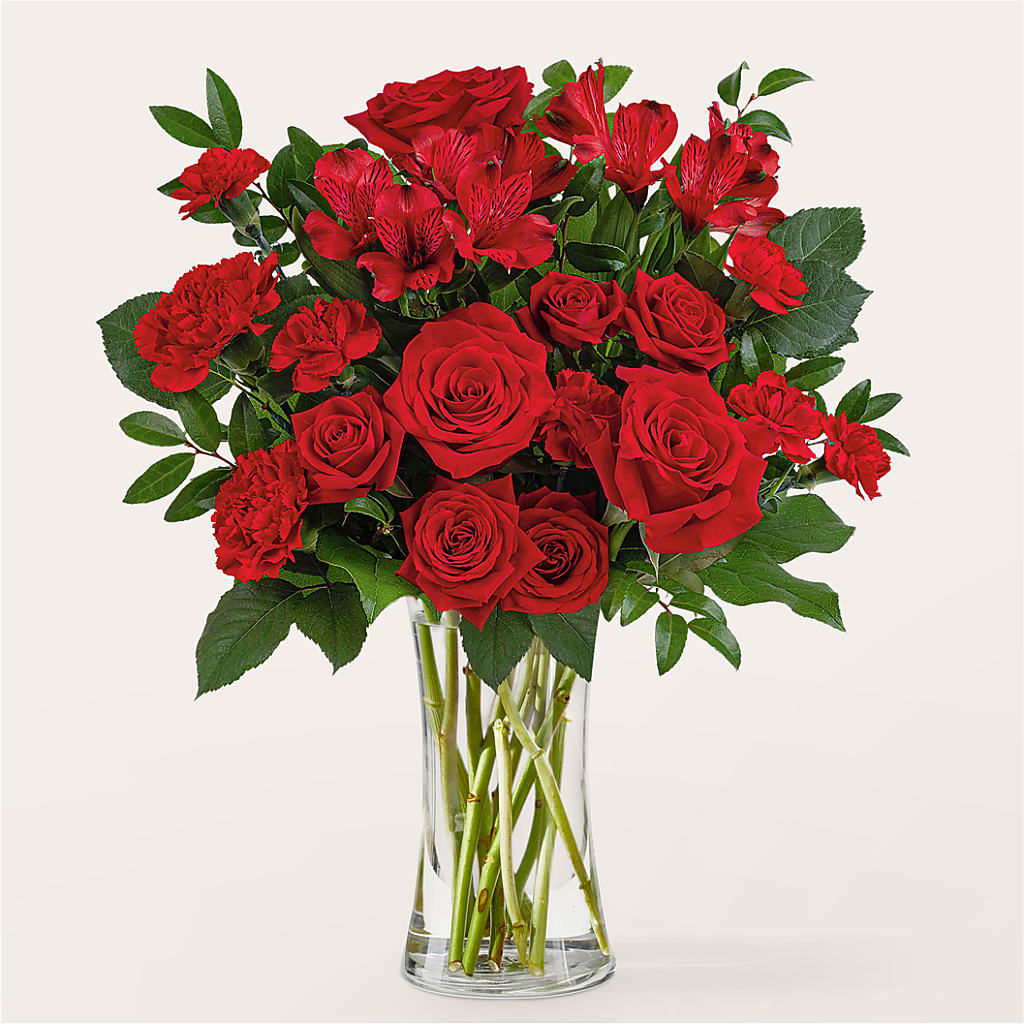 Brilliant Ruby Bouquet – NEIL'S FLOWERS AND GREENHOUSES, Kingston ON