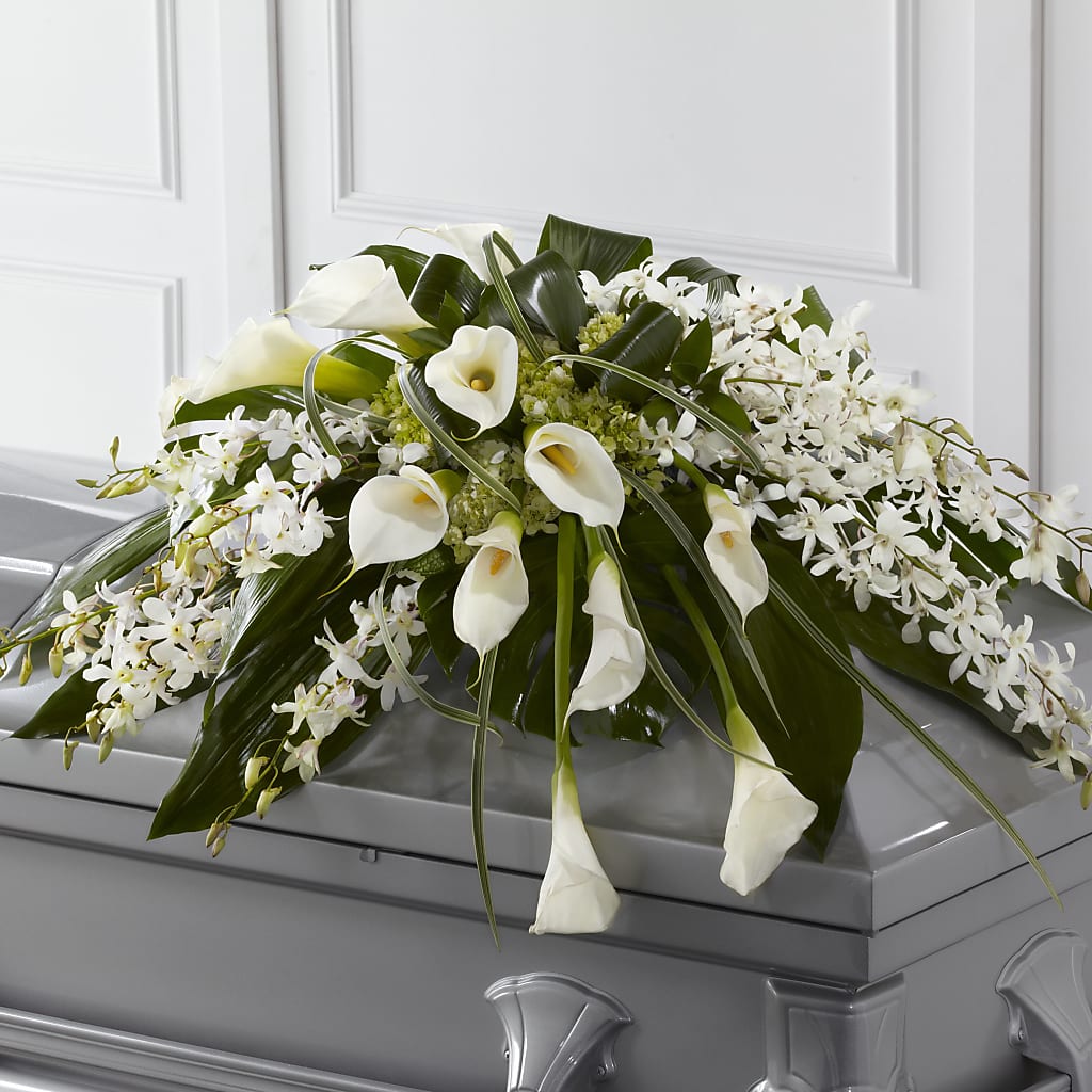 Angel Wings Casket Spray – NEIL'S FLOWERS AND GREENHOUSES, Kingston ON
