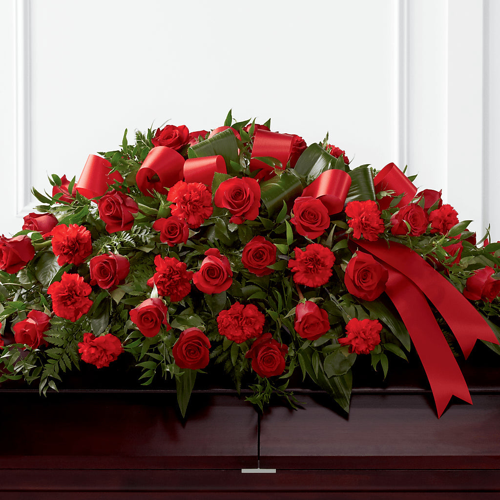 Tribute of Life Casket Spray – NEIL'S FLOWERS AND GREENHOUSES, Kingston ON