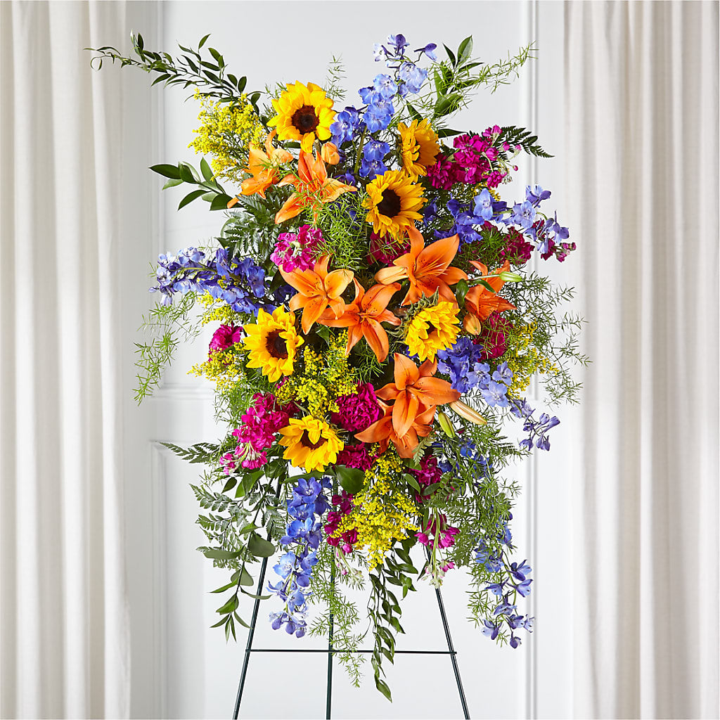 Sunlit Memories Standing Spray (Standard) – NEIL'S FLOWERS AND GREENHOUSES, Kingston ON
