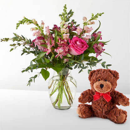 Happily Ever After Bouquet & Bear Set – NEIL'S FLOWERS AND GREENHOUSES, Kingston ON