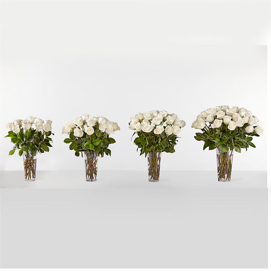 Long Stem White Rose Bouquet – NEIL'S FLOWERS AND GREENHOUSES, Kingston ON