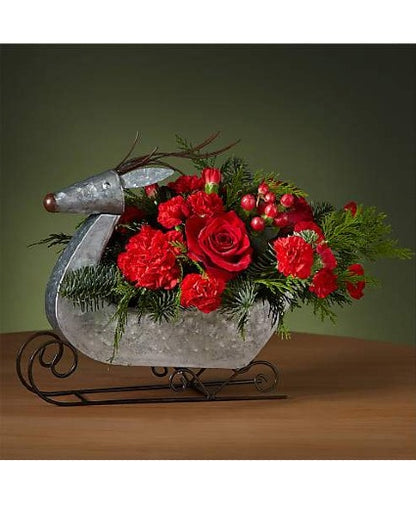 Reindeer Sleigh Centerpiece