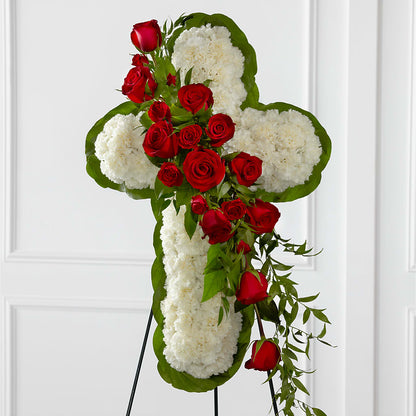 Floral Cross Easel – NEIL'S FLOWERS AND GREENHOUSES, Kingston ON