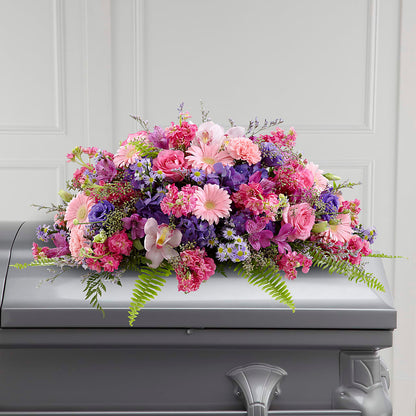 Glorious Garden Casket Spray – NEIL'S FLOWERS AND GREENHOUSES, Kingston ON