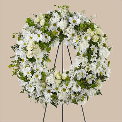 Faithful Wishes Wreath – NEIL'S FLOWERS AND GREENHOUSES, Kingston ON