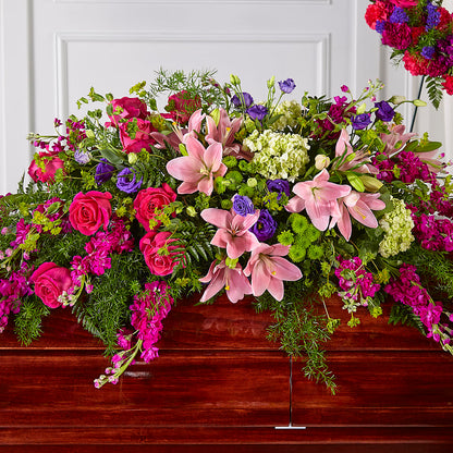 Radiant Tribute Casket Spray – NEIL'S FLOWERS AND GREENHOUSES, Kingston ON