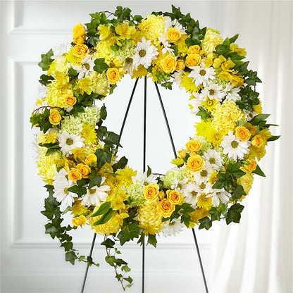 Golden Remembrance Wreath – NEIL'S FLOWERS AND GREENHOUSES, Kingston ON